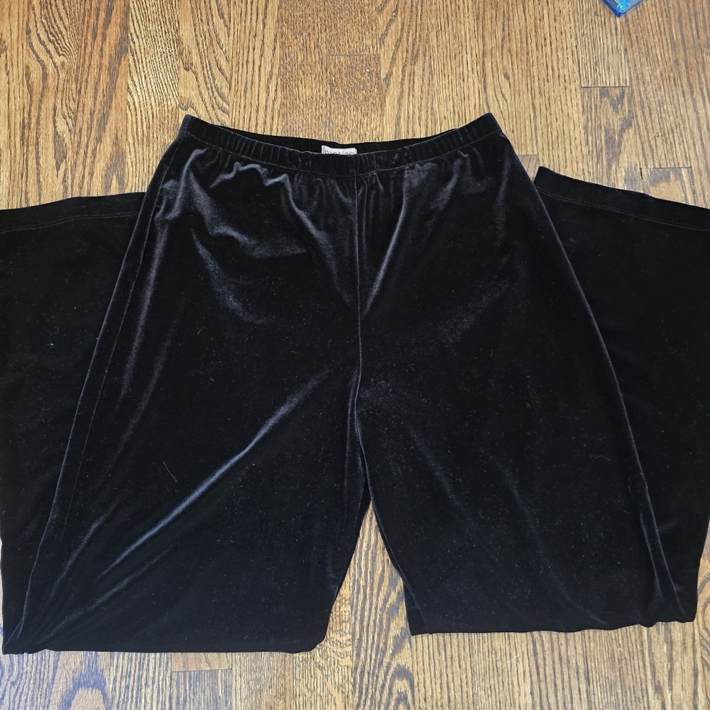 🌟7/25$ 90s NOTATION Wide Leg Velour Pant - Picture 2 of 5